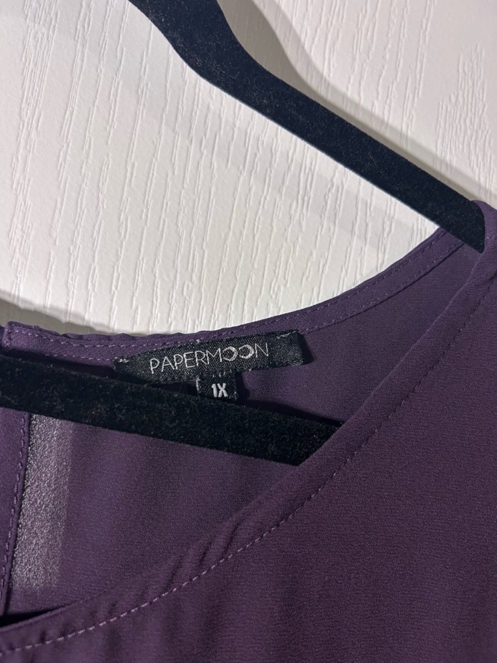 Papermoon Purple Flutter Sleeve Pleated Top - Picture 4 of 4